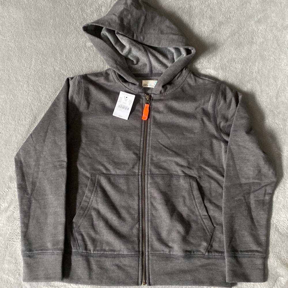 NWT JCrew Crewcuts Sweatshirt Boys Size 10 Gray